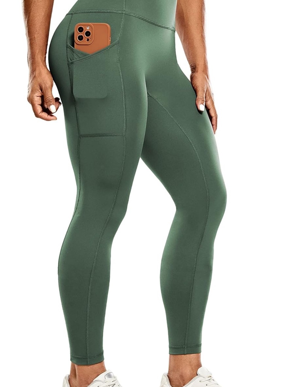 CRZ YOGA Ulti-Dry Leggings 25'' - No Front Seam with Pockets